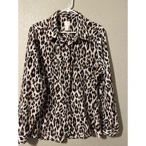 Chico’s leopard print women’s blouse